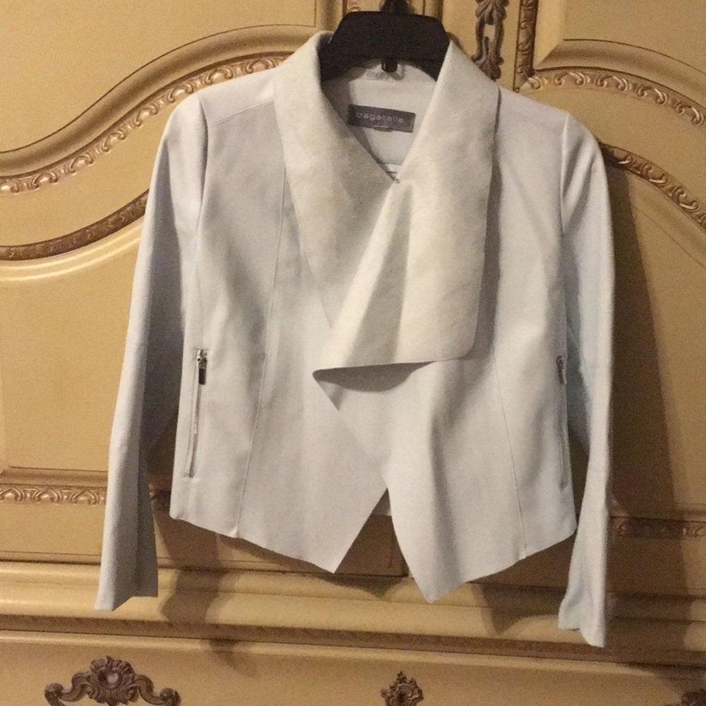 Bagatelle XS light blue suede leatherette jacket